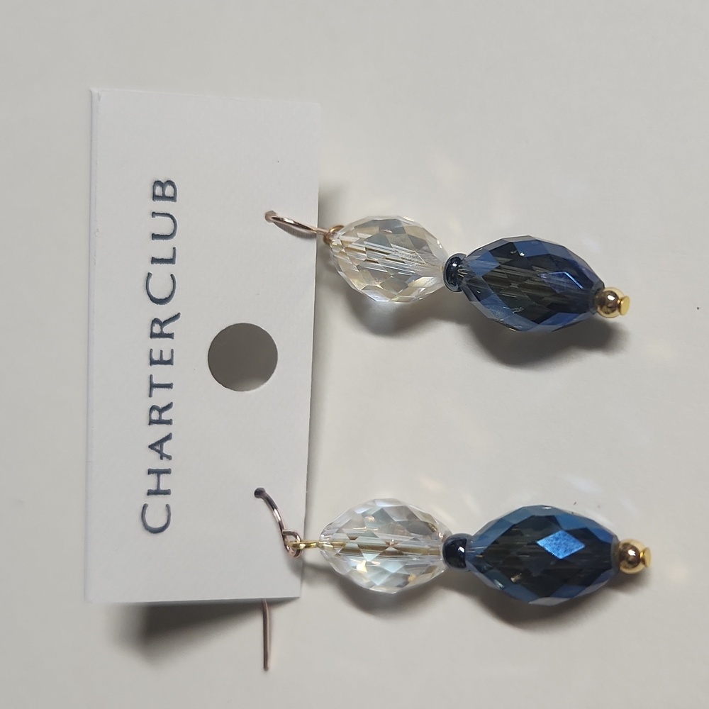 CHARTER CLUB Dangly Sparkly Earrings NWT